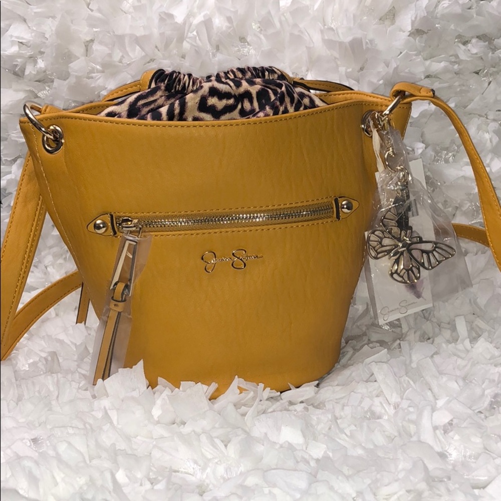 Jessica Simpson Arden Purse Mustard and Leopard